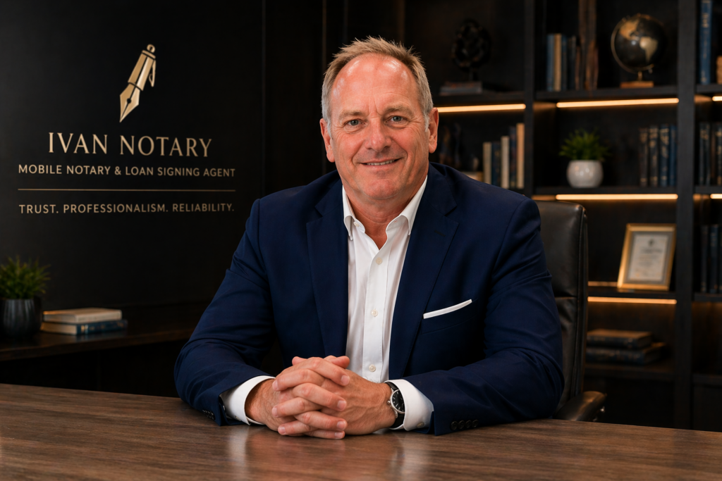 Ivan Notary mobile notary and loan signing agent in Tampa Florida office
